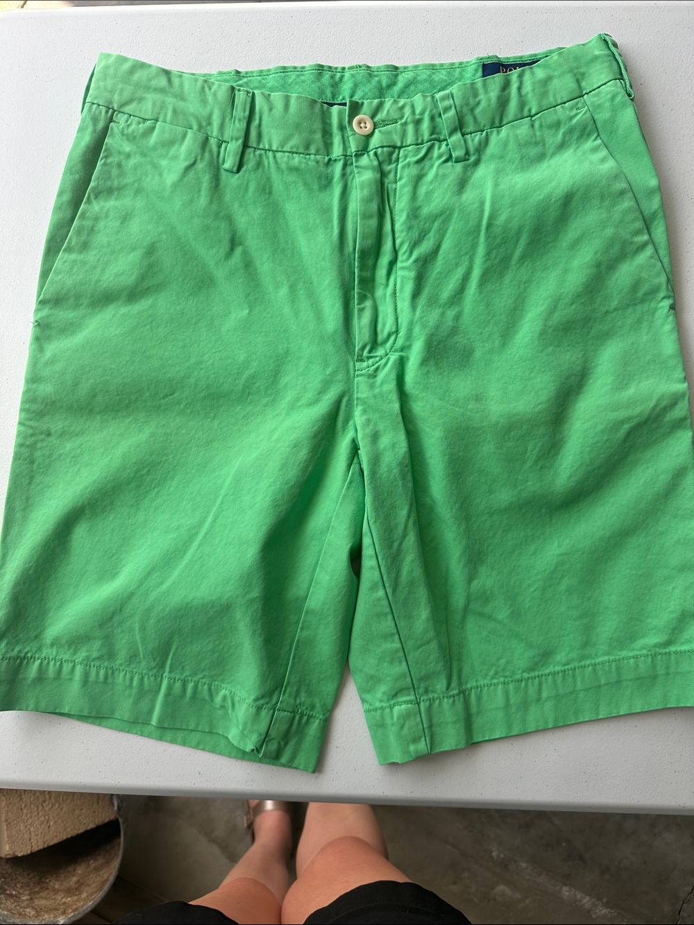 Ralph Lauren Bright Green Cotton Chino Shorts